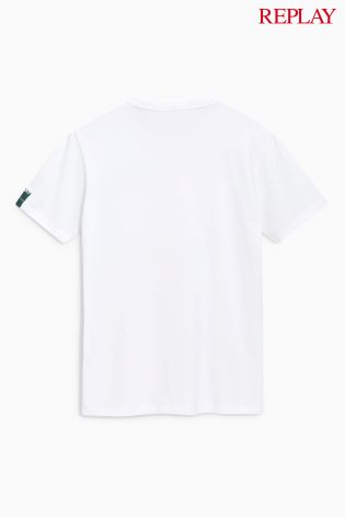 Replay&reg; White Logo T-Shirt